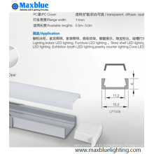 Profil d&#39;aluminium à vente chaude avec couvercle de pression pour bande de LED